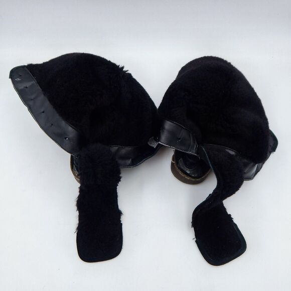 Bearpaw SILVERTHORNE Black Winter Suede Snow Boots Sz 7 Lace Up Insulated - Picture 7 of 14